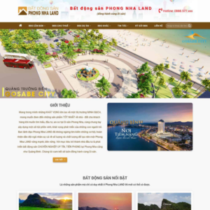 Website Bất Động Sản 24 – giao diện website môi giới bất động sản hiển thị danh sách sản phẩm và tin tức