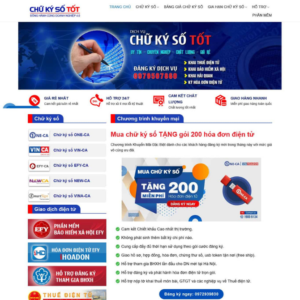 Website Chữ Ký Số Giới Thiệu Công Ty