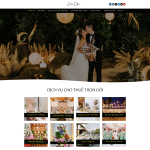 Website Dịch Vụ Trang Trí Gia Tiên Tiệc Cưới