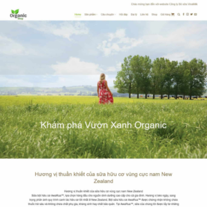 Website Giới Thiệu Công Ty Sữa Hữu Cơ