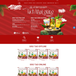 Website Khóa Học Đào Tạo Pha Chế