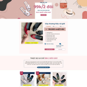 Website Landing Page Bán Dép
