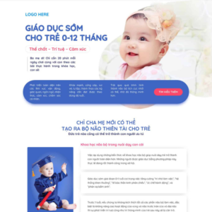 Website Landing Page Khóa Học Cho Bé