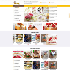 Website Shop Nguyên Liệu Làm Bánh