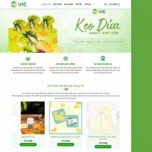Website Thực Phẩm Kẹo Dứa