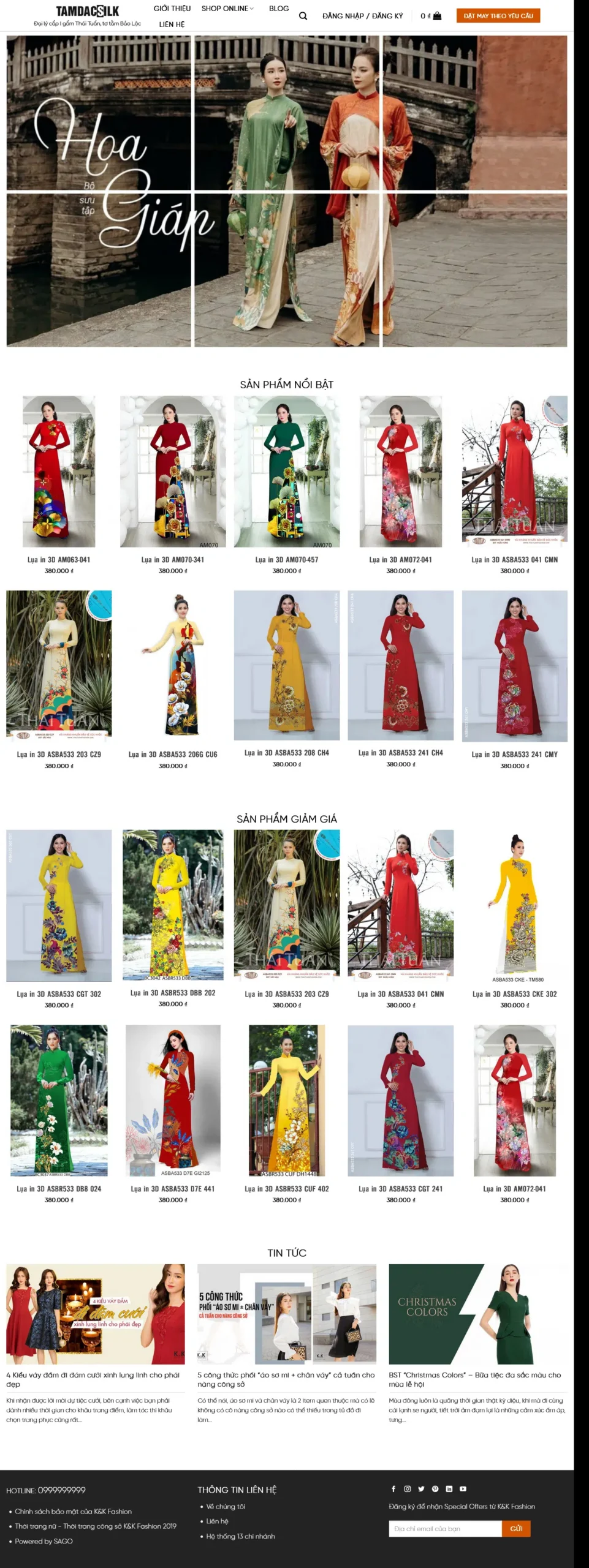 Website Bán Áo Dài giao diện website bán áo dài truyền thống và áo dài thiết kế chuyên nghiệp
