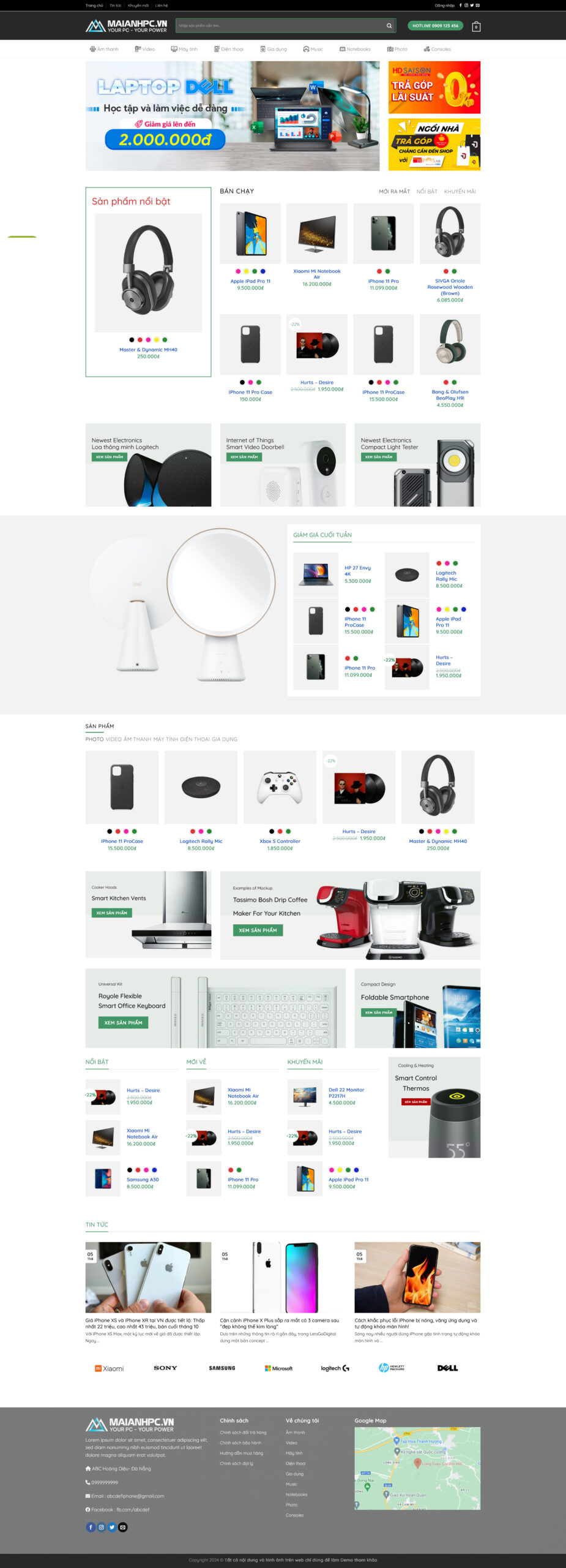 Website Bán Điện Máy Công Nghệ 04 giao diện bán hàng điện máy công nghệ hiện đại