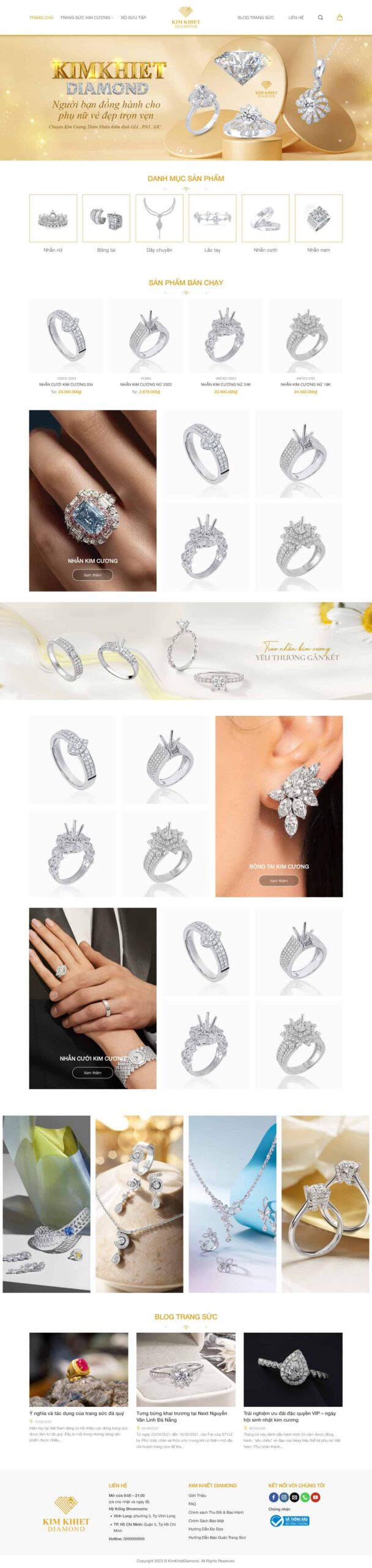 Website Bán Đồ Trang Sức 01 giao diện website bán trang sức kim cương
