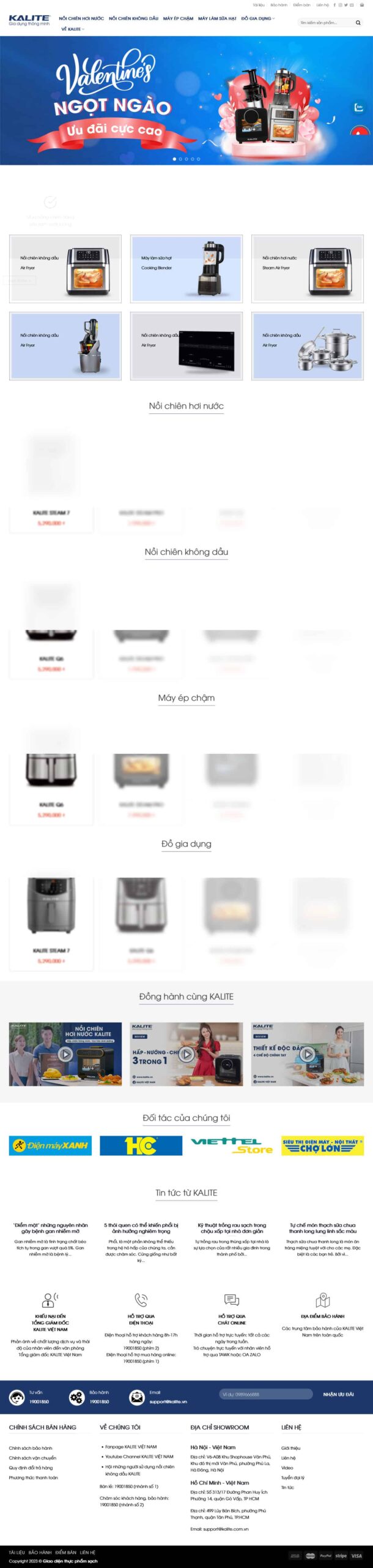 Website Bán Gia Dụng 02 – giao diện website bán đồ gia dụng Kalite chuyên nghiệp