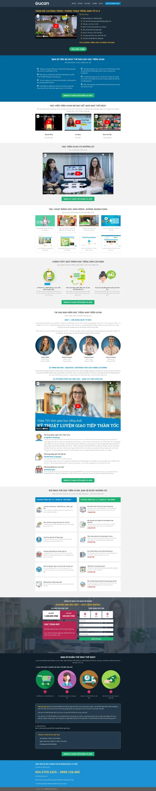 Website Bán Khóa Học 01 giao diện website bán khóa học trực tuyến chuyên nghiệp