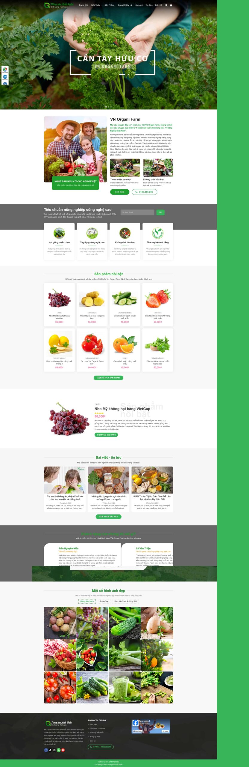 Website Bán Nông Sản 02 giao diện website bán hàng nông sản hữu cơ và thực phẩm sạch