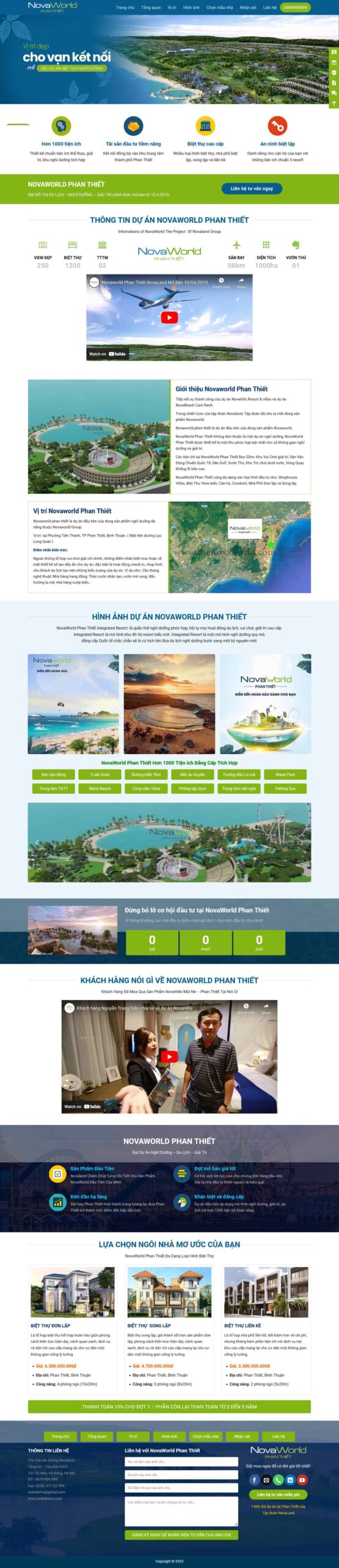 Website Bất Động Sản 06 – giao diện landing page dự án bất động sản cao cấp, hiện đại