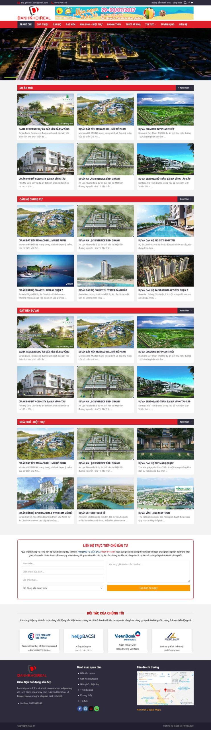 Website Bất Động Sản 07 – giao diện website đăng tin và phân loại bất động sản chuyên nghiệp