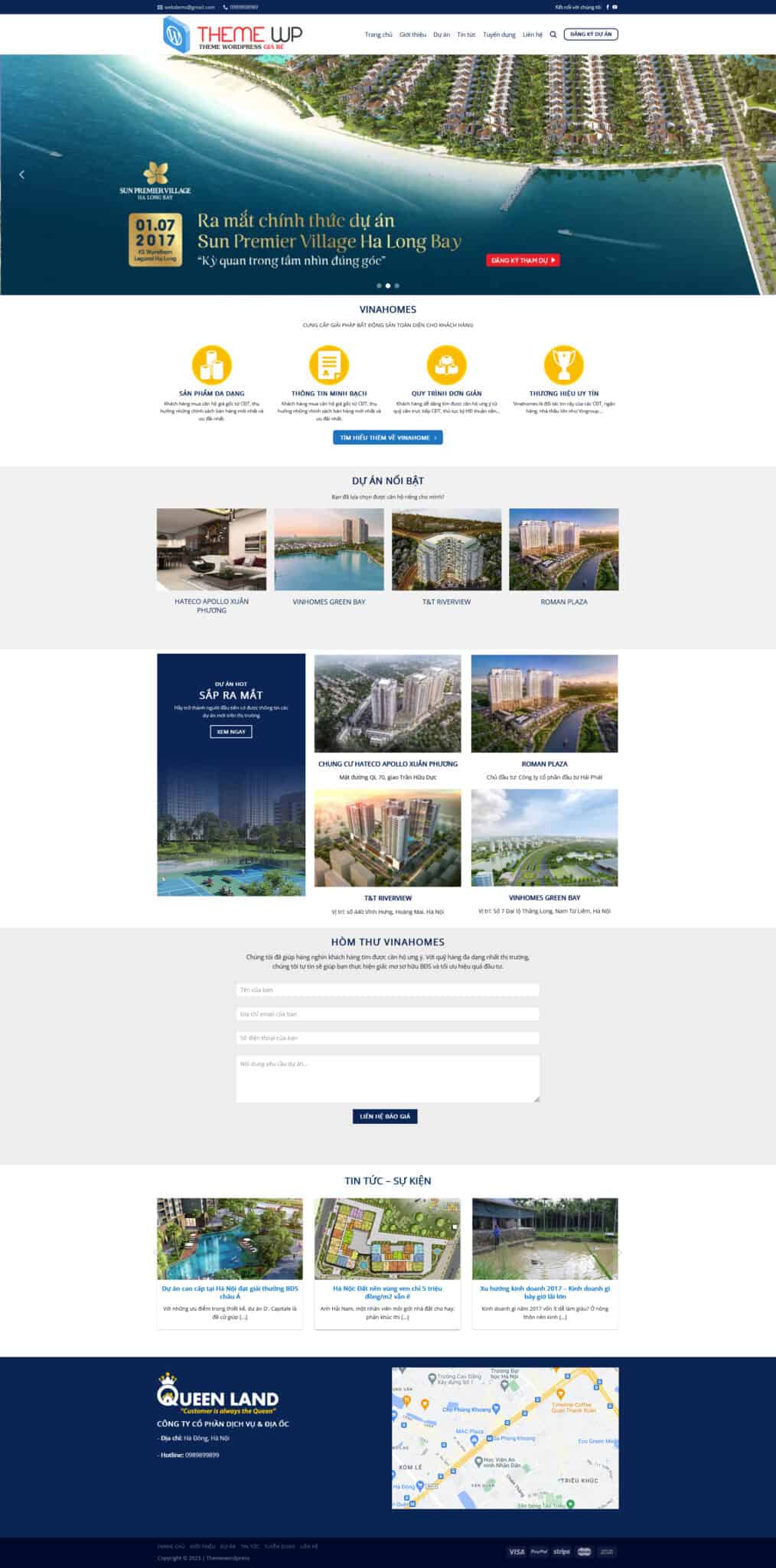 Website Bất Động Sản 09 – giao diện website doanh nghiệp bất động sản hiện đại, chuyên nghiệp