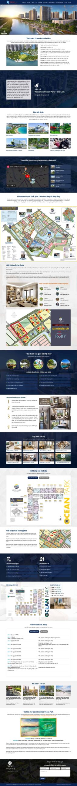 Website Bất Động Sản 14 – giao diện landing page dự án bất động sản cao cấp, hiện đại