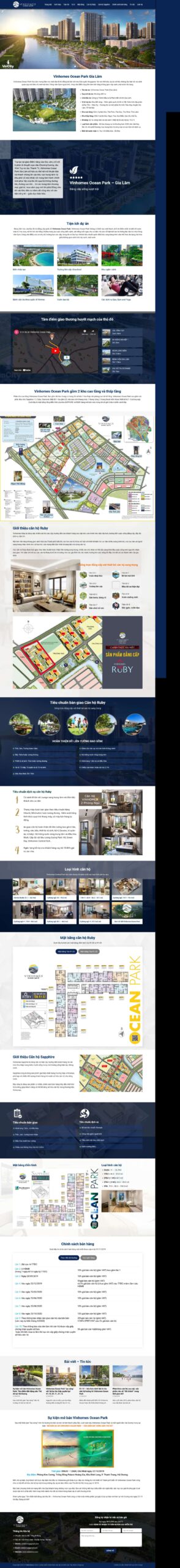 Website Bất Động Sản 37 – giao diện website dự án khu đô thị hiện đại, hiển thị tổng quan, mặt bằng và tiện ích