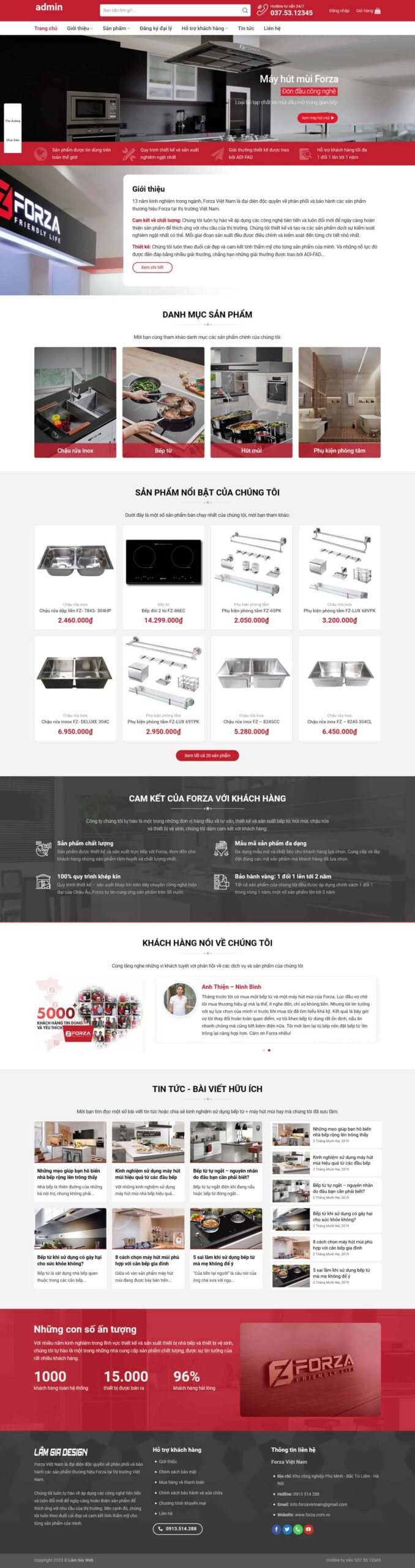 Website Bếp Từ 02 giao diện website bán hàng bếp từ và thiết bị nhà bếp hiện đại