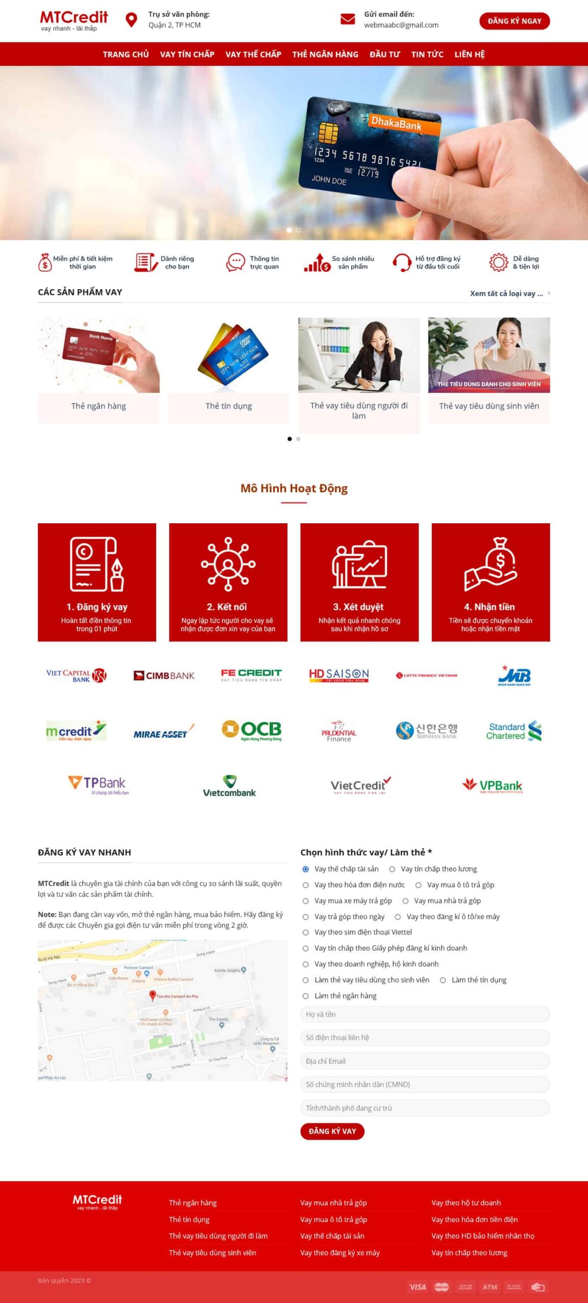 Website Công Nghệ Tài Chính giao diện website tài chính và dịch vụ vay trực tuyến chuyên nghiệp