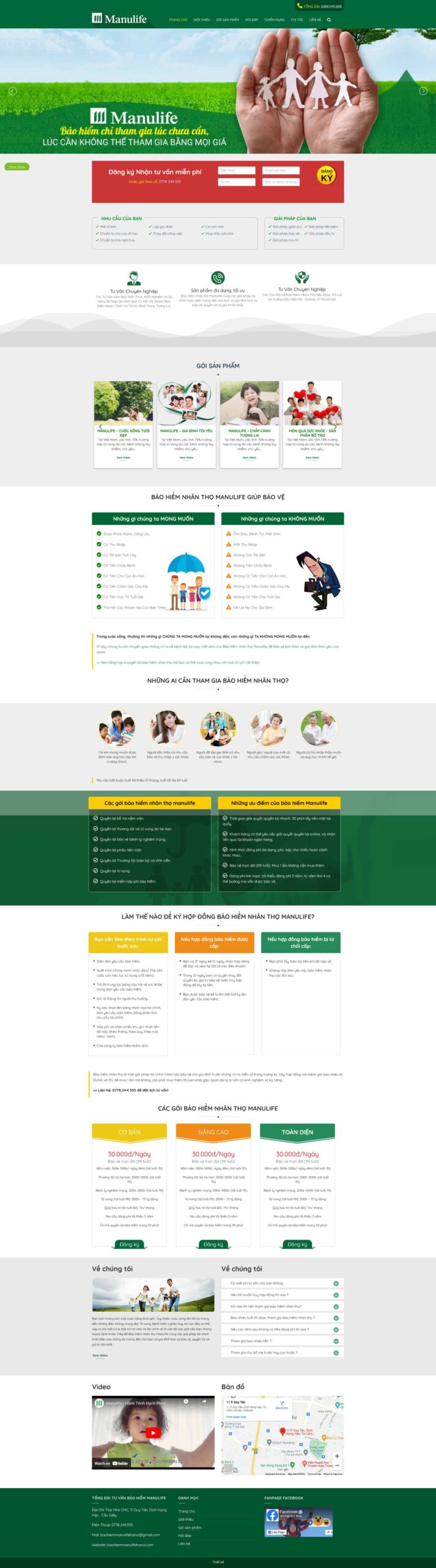 Website Công Ty Bảo Hiểm 02 – giao diện website tư vấn và giới thiệu bảo hiểm nhân thọ chuyên nghiệp.