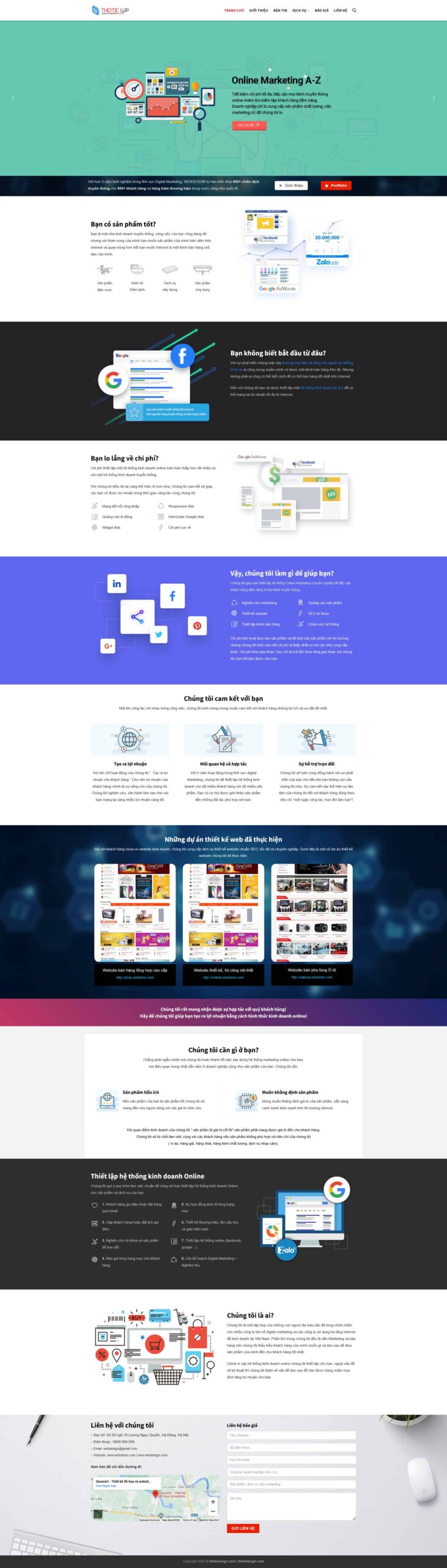 Website Công Ty Marketing SEO Google – giao diện website marketing chuyên nghiệp, bố cục rõ ràng, tối ưu giới thiệu dịch vụ SEO.