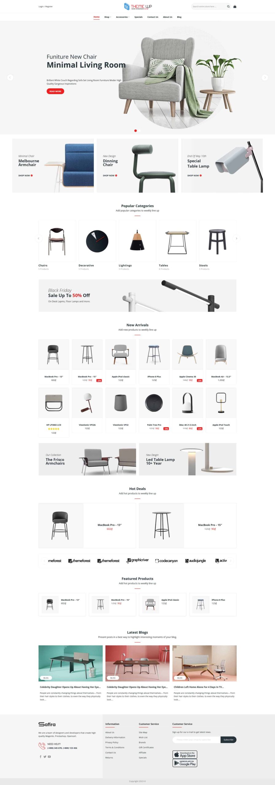 Website Công Ty Nội Thất 26 giao diện bán hàng nội thất hiện đại