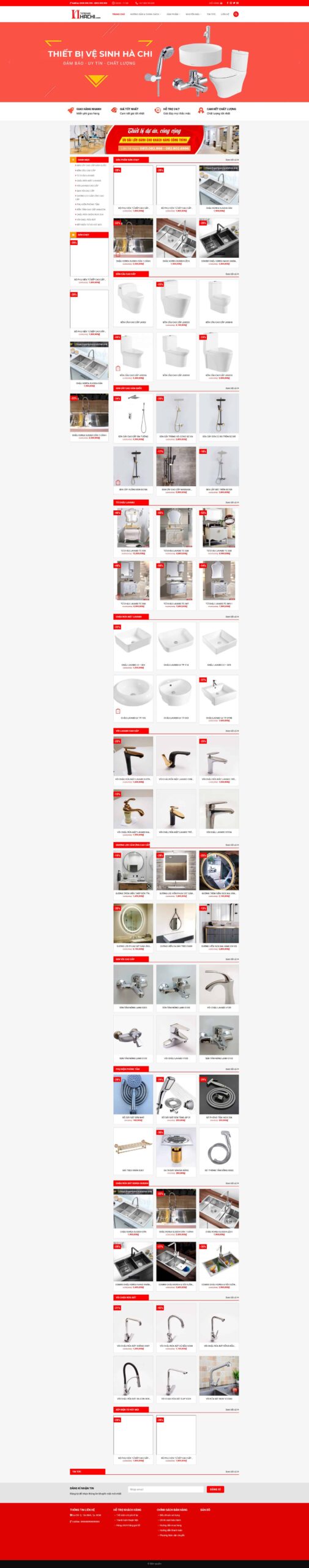 Website Công Ty Nội Thất Vệ Sinh 09 giao diện bán hàng thiết bị vệ sinh chuyên nghiệp