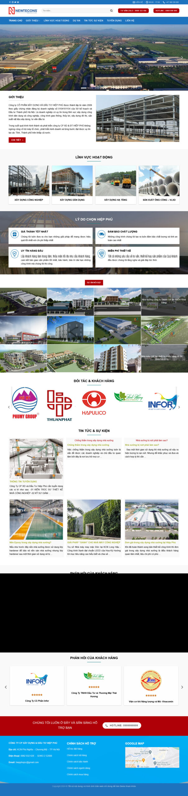 Website Công Ty Xây Dựng 01 giao diện công ty xây dựng chuyên nghiệp