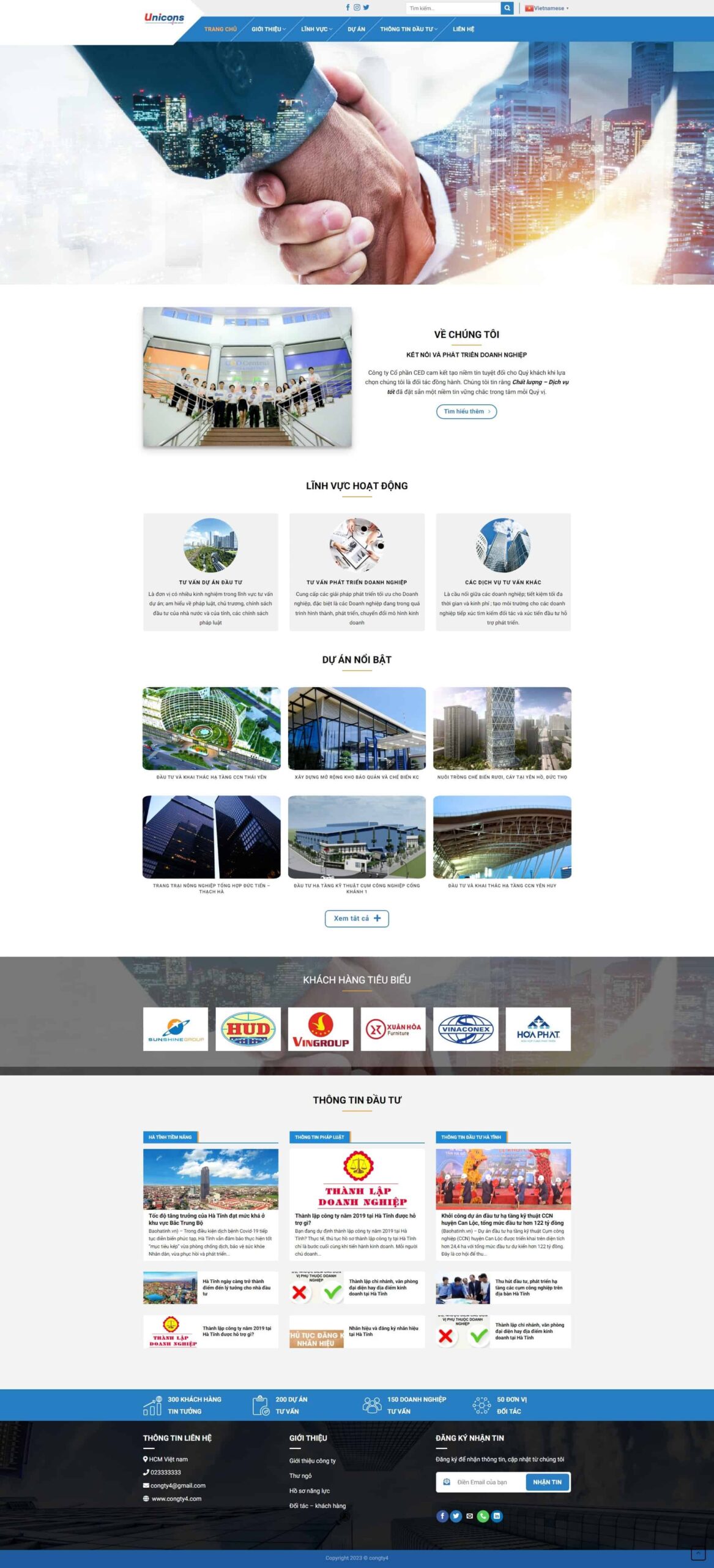 Website Công Ty Xây Dựng 04 – giao diện website doanh nghiệp xây dựng và đầu tư hạ tầng