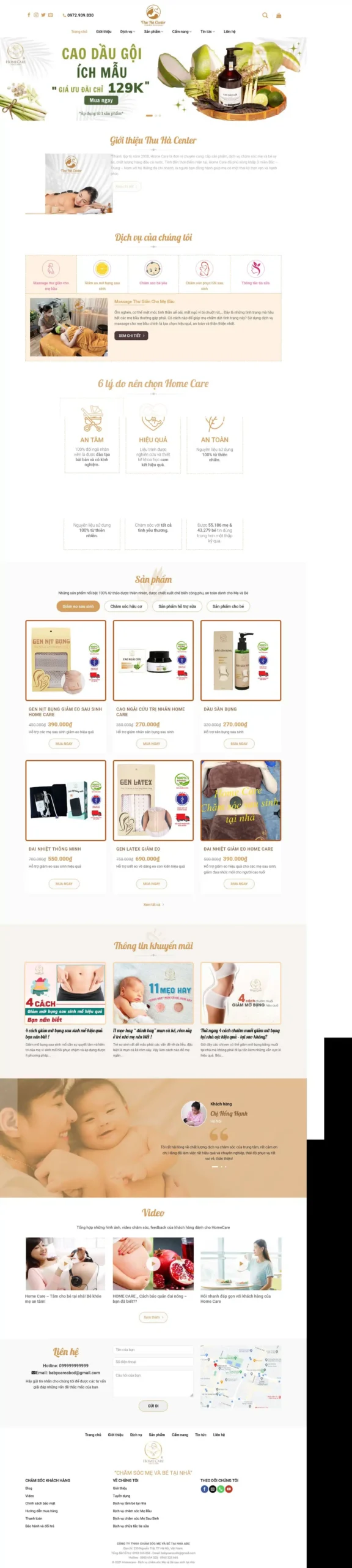 Website Dịch Vụ Chăm Sóc Mẹ Và Bé giao diện website chăm sóc mẹ và bé chuyên nghiệp