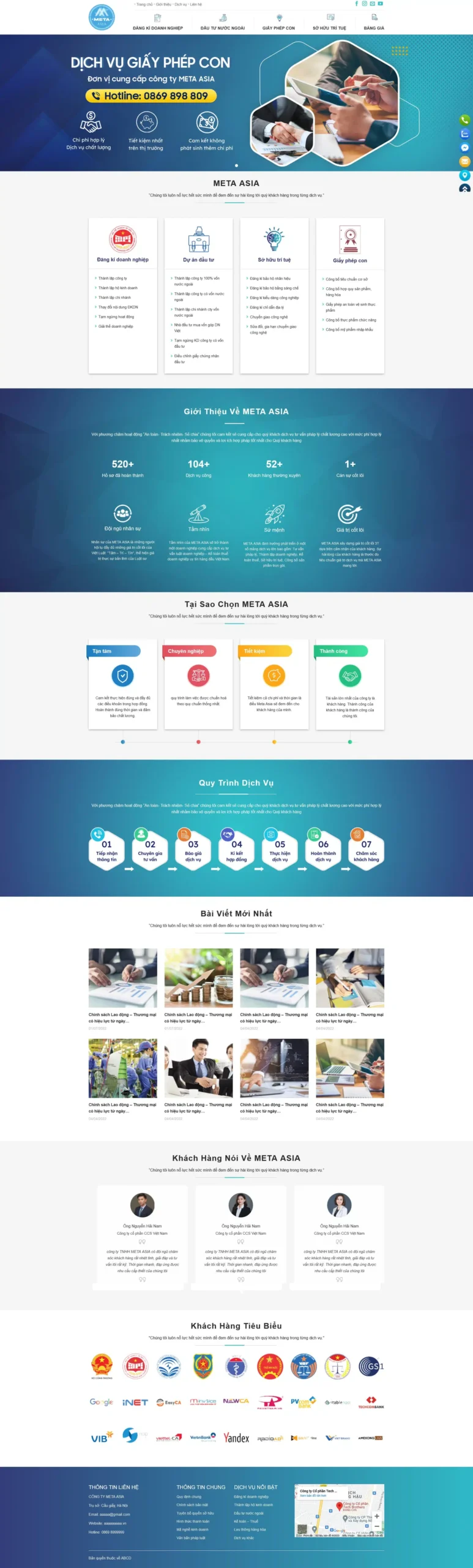 Website Dịch Vụ Làm Giấy Phép – giao diện website dịch vụ tư vấn pháp lý và làm giấy phép con chuyên nghiệp