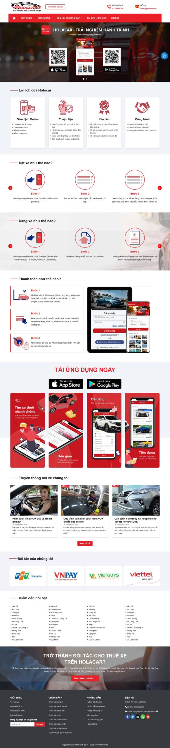 Website Dịch Vụ Taxi 01 giao diện website dịch vụ gọi xe taxi công nghệ
