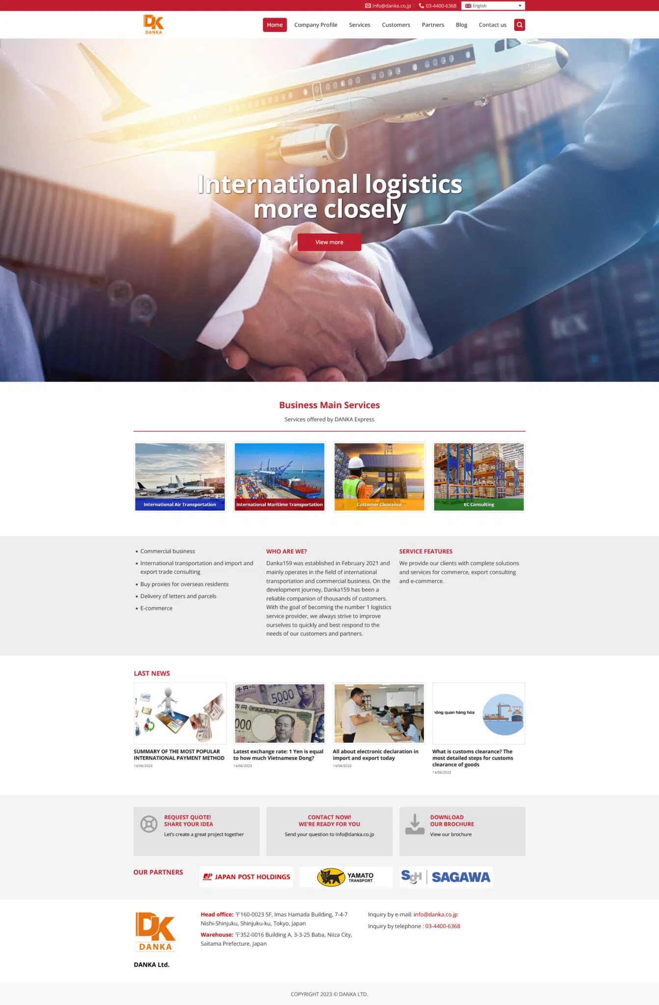 Website Dịch Vụ Vận Chuyển – giao diện website dịch vụ logistics và vận chuyển chuyên nghiệp