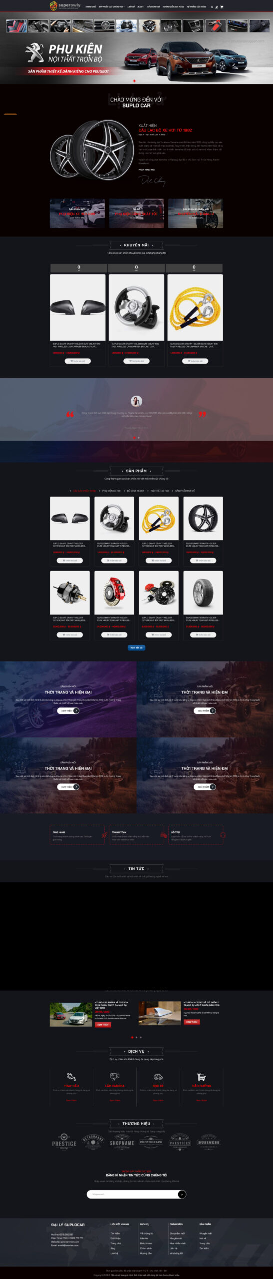 Website Đồ Chơi Xe Hơi 03 giao diện website bán hàng phụ kiện và đồ chơi xe hơi với bố cục hiện đại, hình ảnh sản phẩm nổi bật