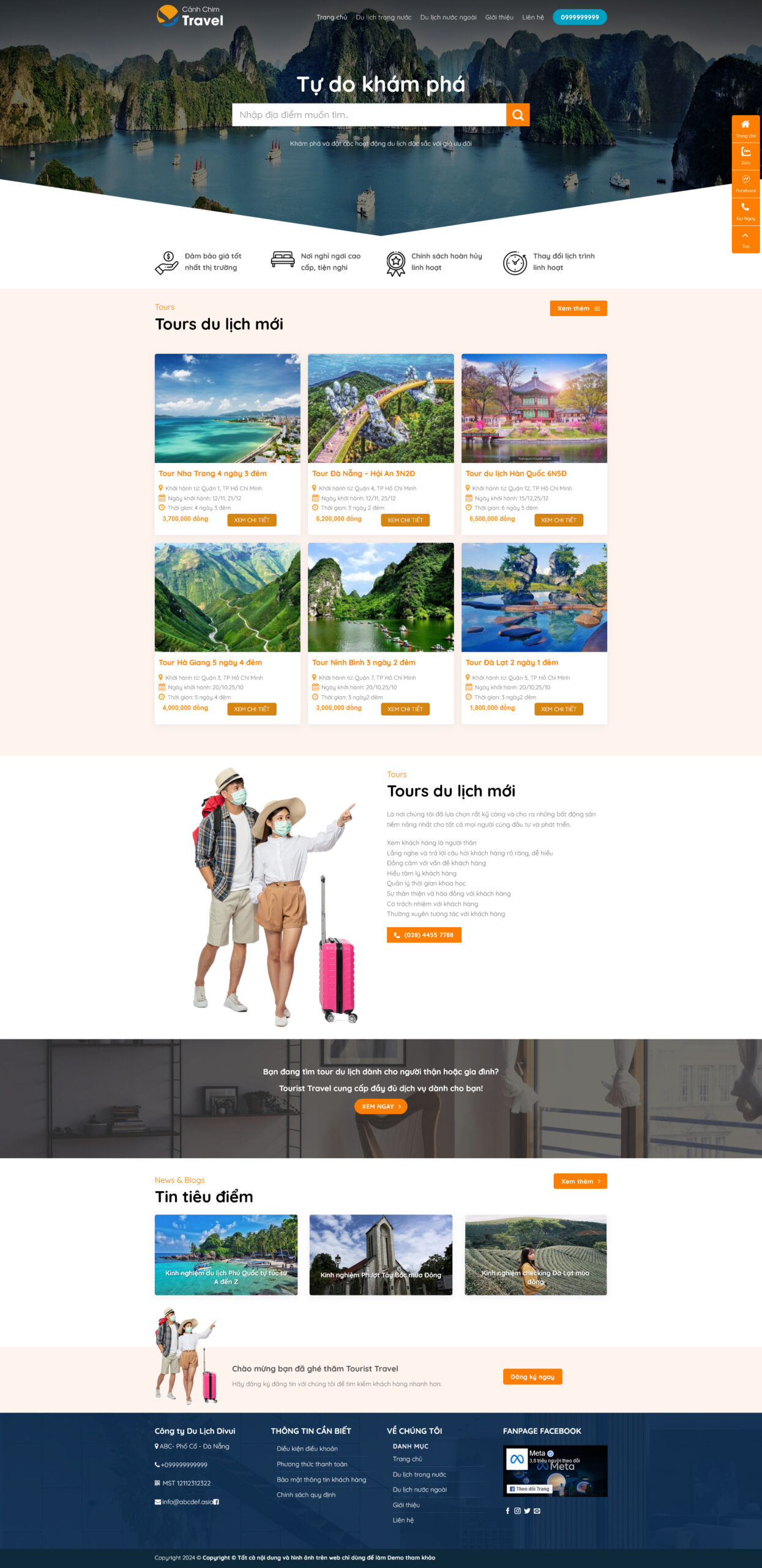 Website Du Lịch 012 giao diện website du lịch bán tour chuyên nghiệp