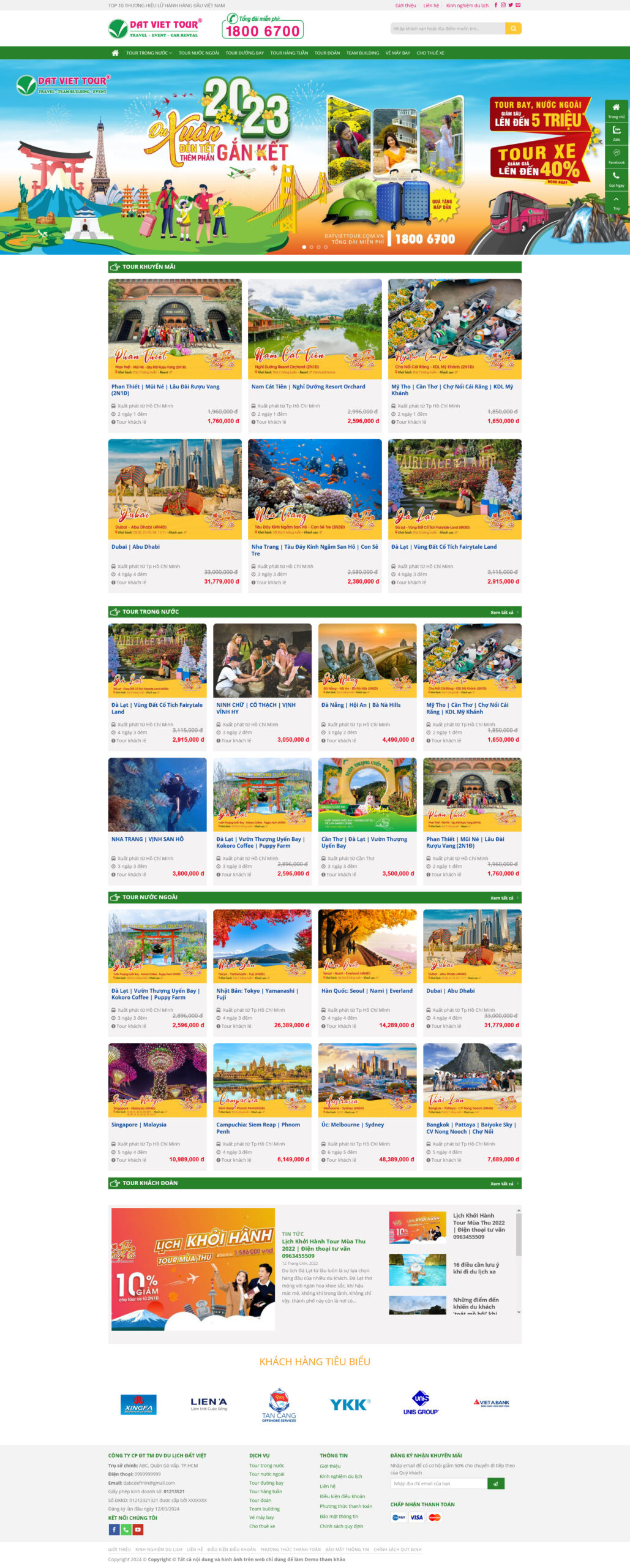 Website Du Lịch 014 giao diện website du lịch bán tour chuyên nghiệp
