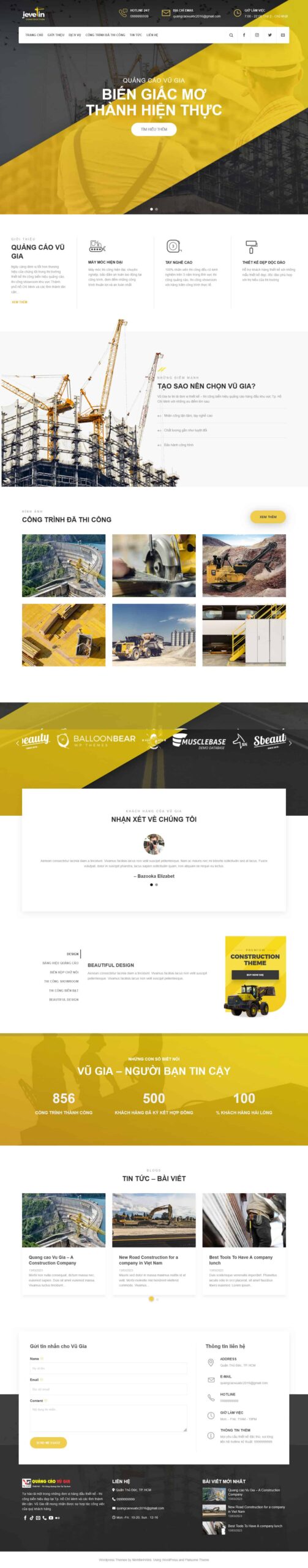 Website Giới Thiệu Công Ty Xây Dựng 05 giao diện website công ty xây dựng hiện đại, chuẩn SEO, tối ưu hiển thị công trình và dịch vụ