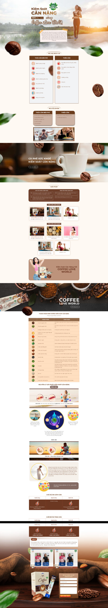 Website Landing Page Thực Phẩm Chức Năng giao diện landing page giảm cân