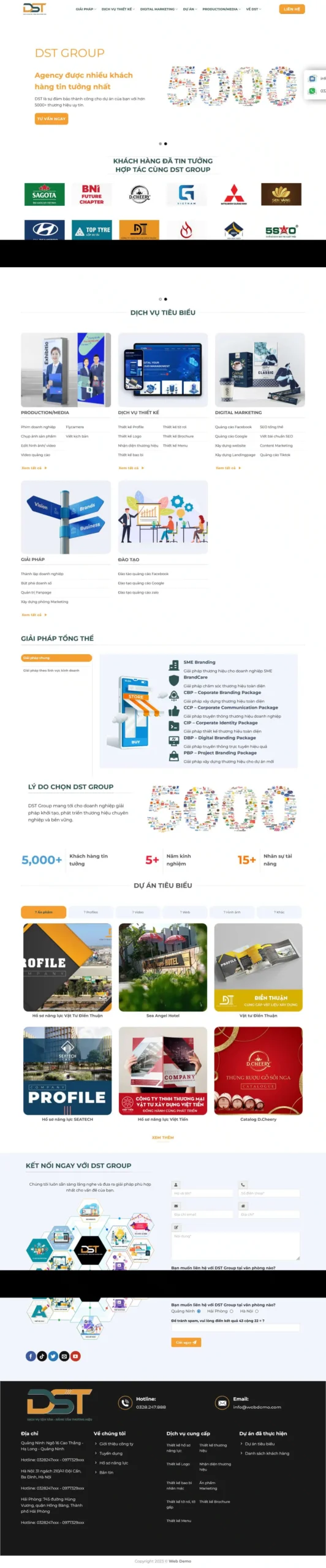 Website Marketing 03 giao diện website agency marketing hiện đại, chuẩn SEO, tối ưu hiển thị dịch vụ và dự án