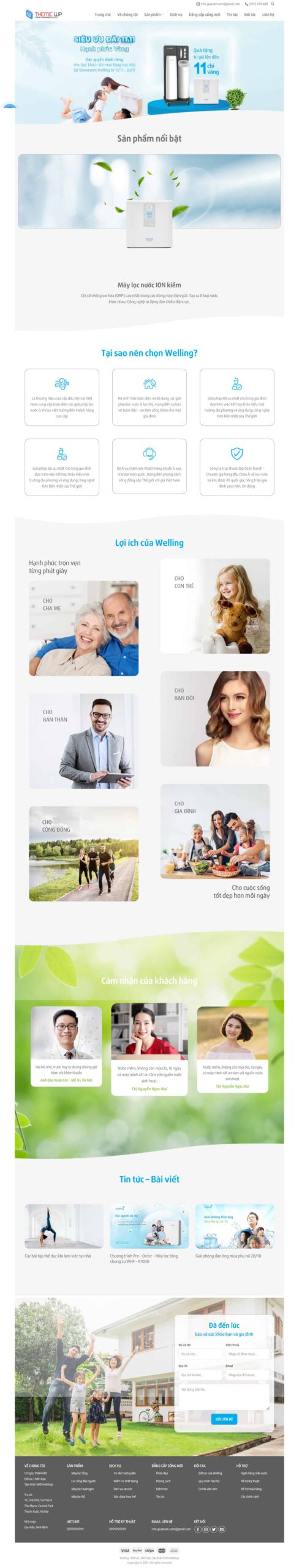 Website Máy Lọc 02 – giao diện website bán máy lọc nước gia dụng chuyên nghiệp