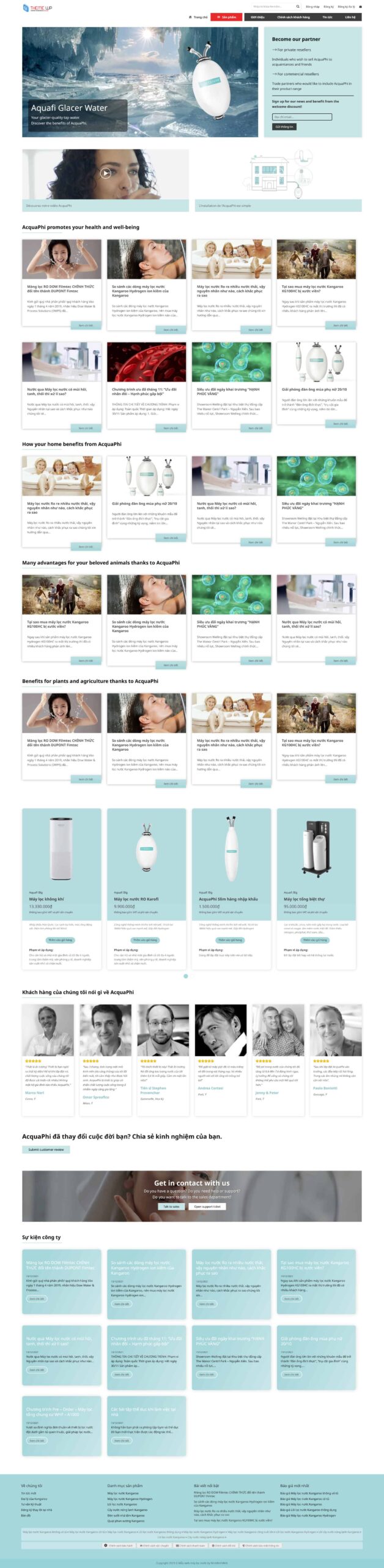 Website Máy Lọc 03 – giao diện website bán máy lọc nước AquaPhi chuyên nghiệp