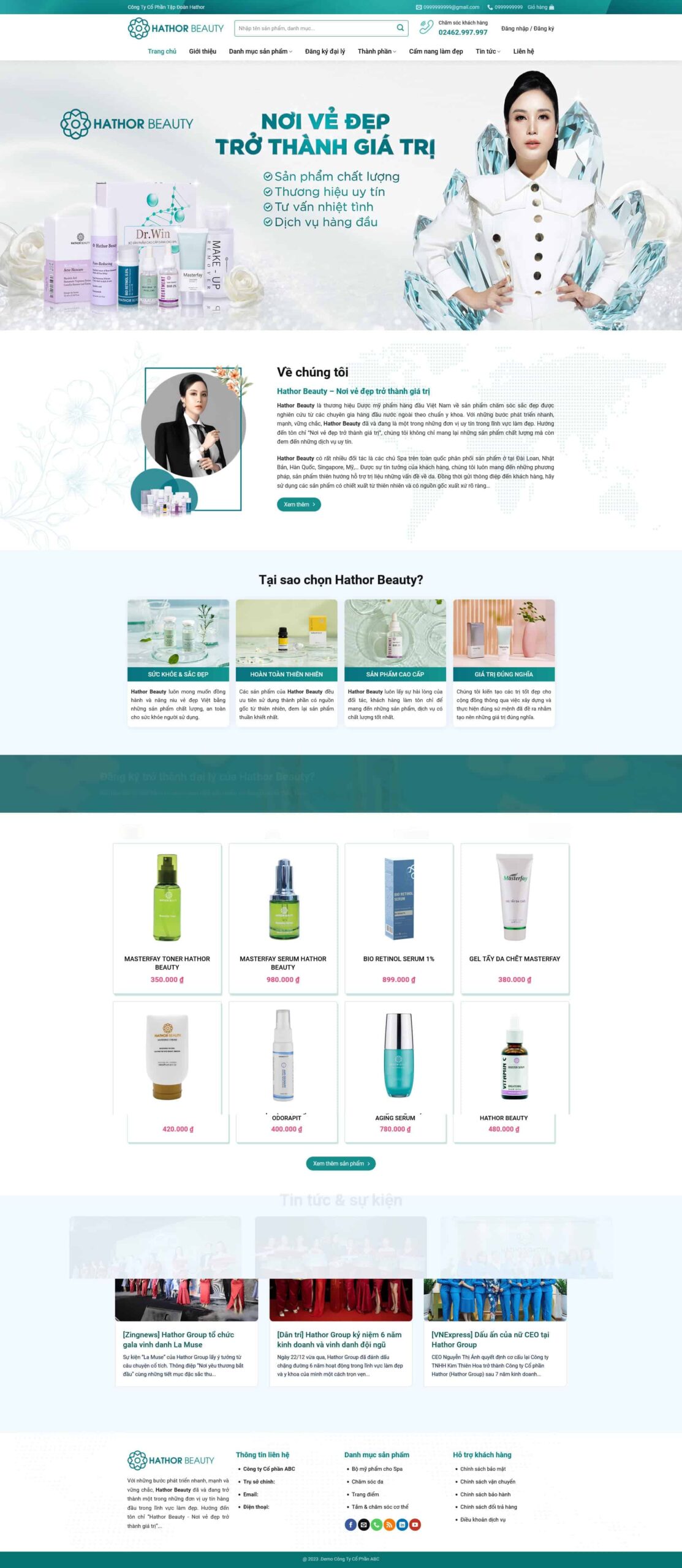 Website Mỹ Phẩm 02 giao diện website bán hàng mỹ phẩm chuyên nghiệp hiện đại