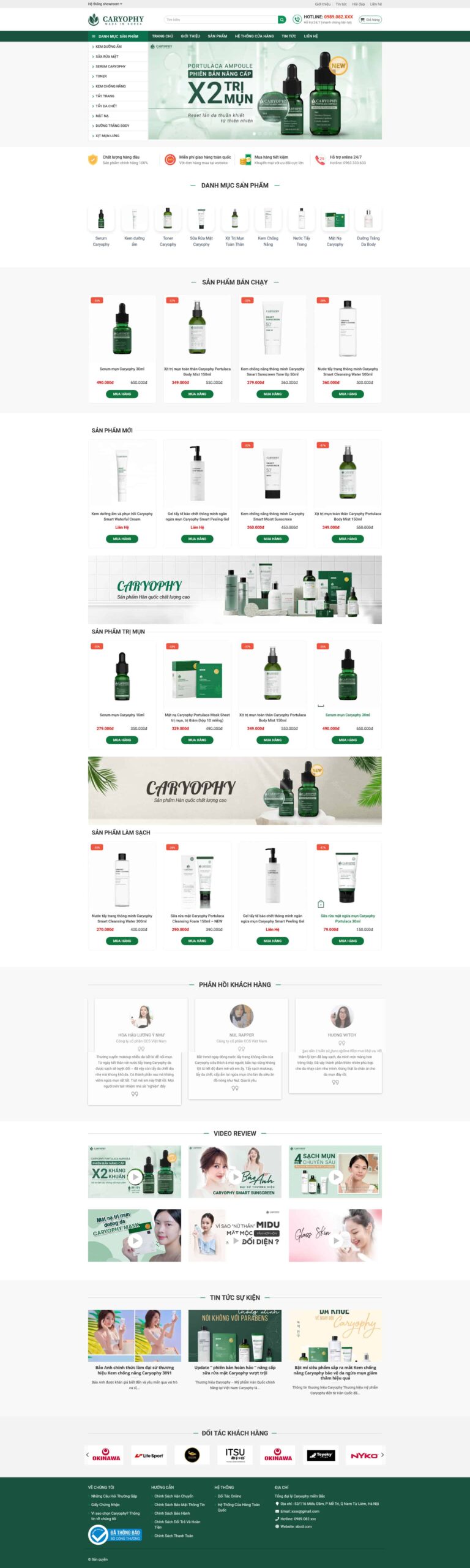 Website Mỹ Phẩm 10 giao diện website bán hàng mỹ phẩm chính hãng chuyên nghiệp