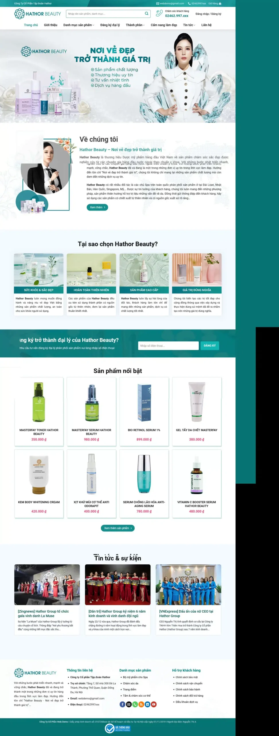 Website Mỹ Phẩm 16 giao diện website bán mỹ phẩm chuyên nghiệp, hiện đại