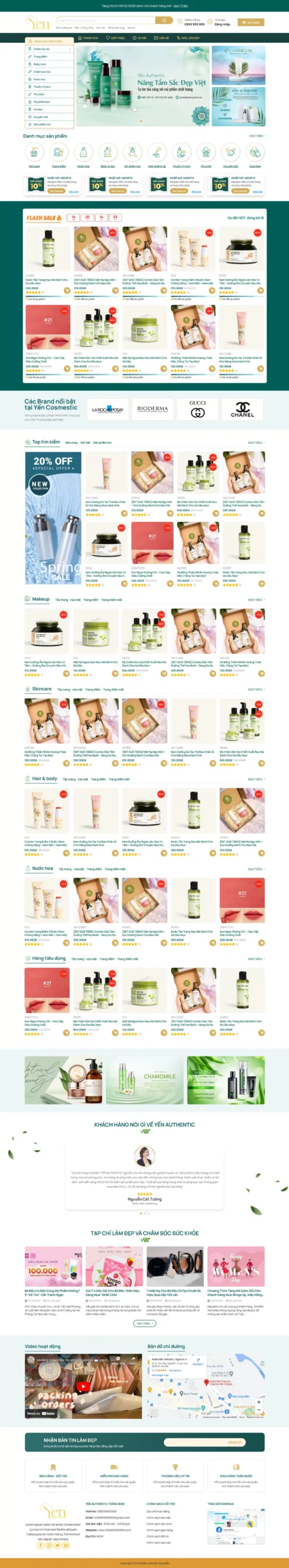 Website Mỹ Phẩm 17 giao diện website bán mỹ phẩm hiện đại và chuyên nghiệp
