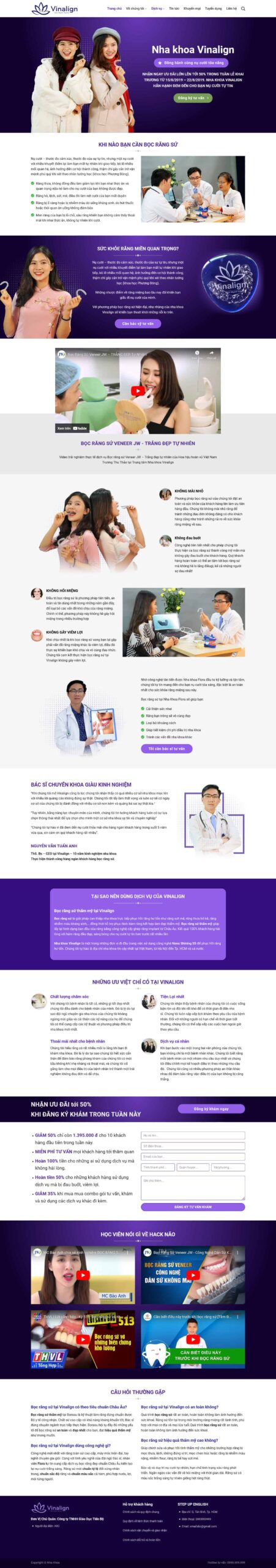 Website Nha Khoa 03 giao diện website nha khoa chuyên nghiệp, bố cục chuẩn SEO