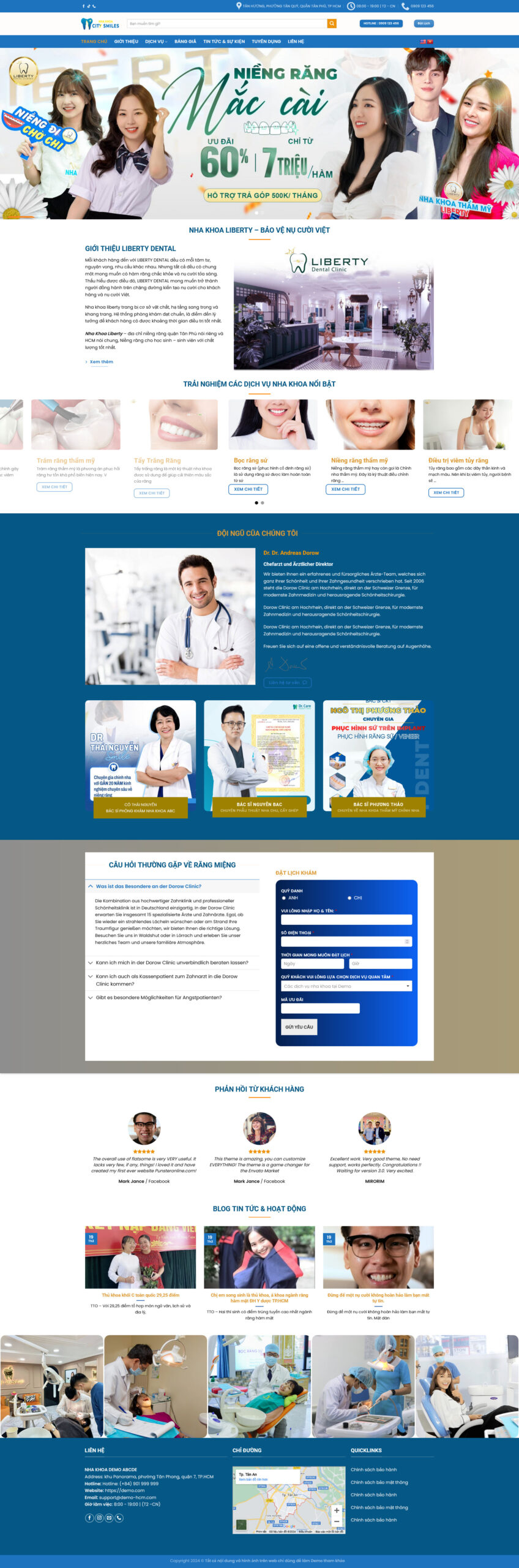 Website Nha Khoa 04 giao diện phòng khám nha khoa chuyên nghiệp
