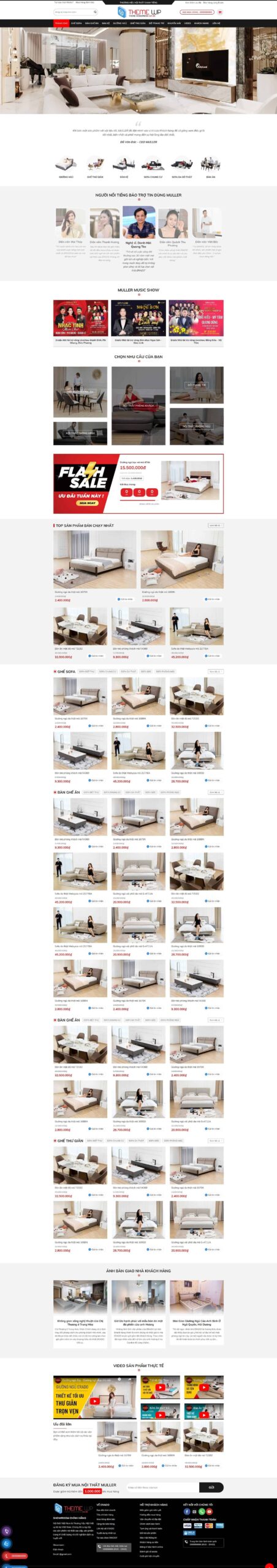 Website Nội Thất 16 – giao diện bán nội thất và đồ trang trí chuyên nghiệp