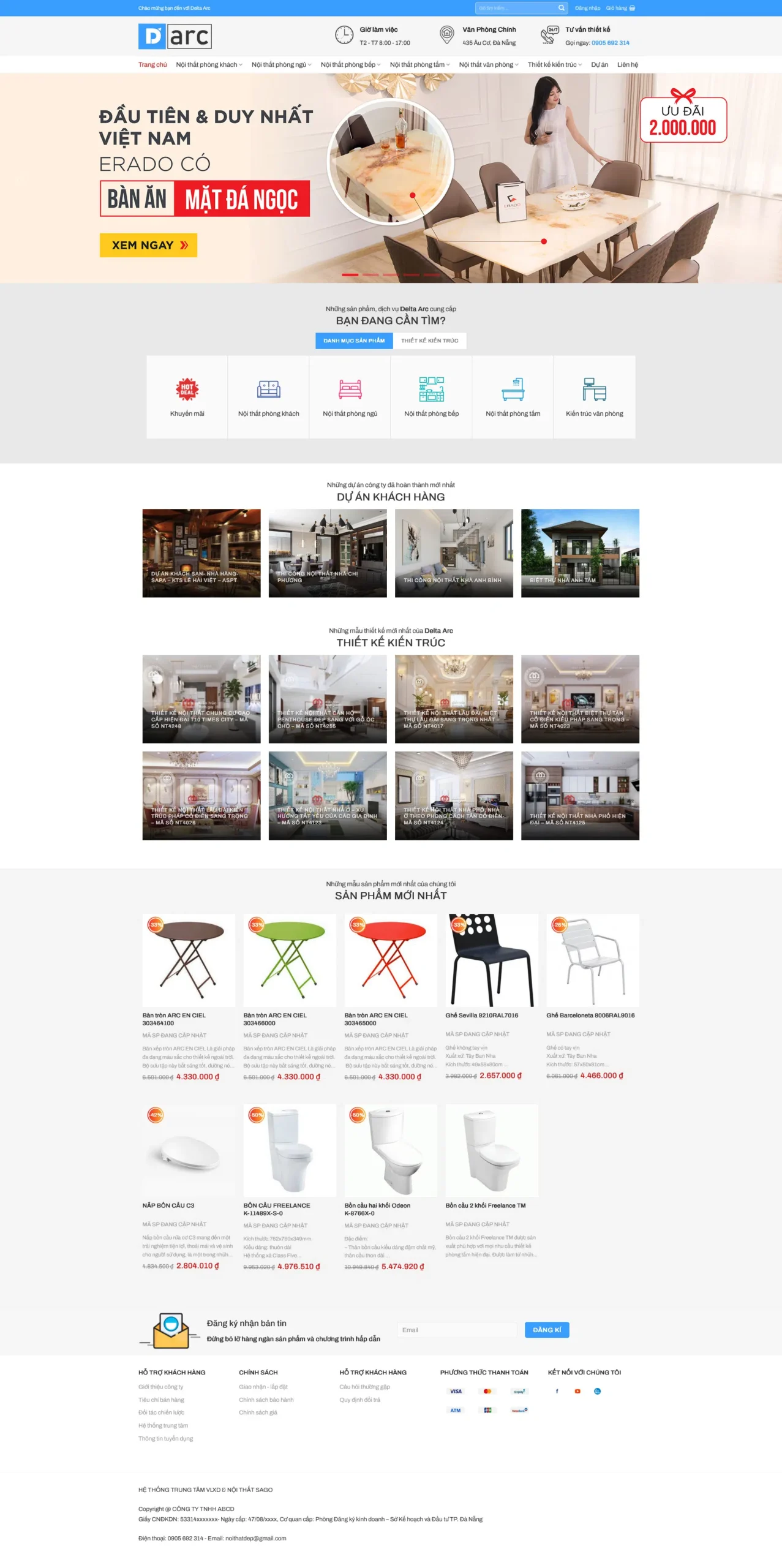 Website Nội Thất 21 giao diện website bán hàng nội thất kết hợp dự án thiết kế kiến trúc chuyên nghiệp