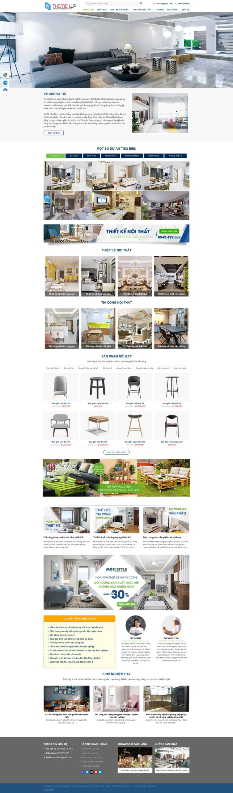 Website Nội Thất 22 giao diện website nội thất hiện đại.