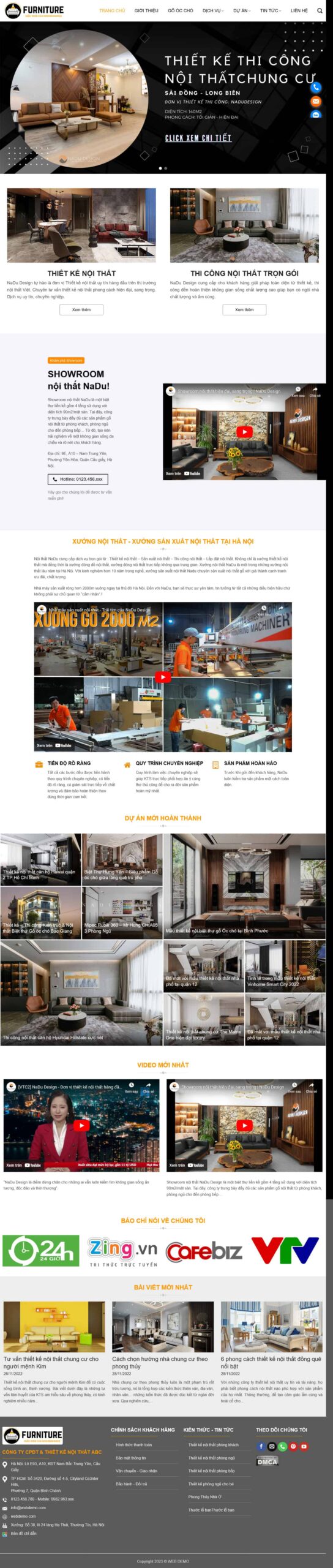 Website Nội Thất 30 giao diện website bán hàng nội thất thiết kế thi công chung cư chuyên nghiệp